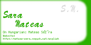 sara mateas business card